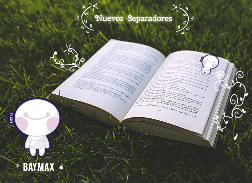 Separadores de libros de Baymax, Rilakkuma y Pusheen
