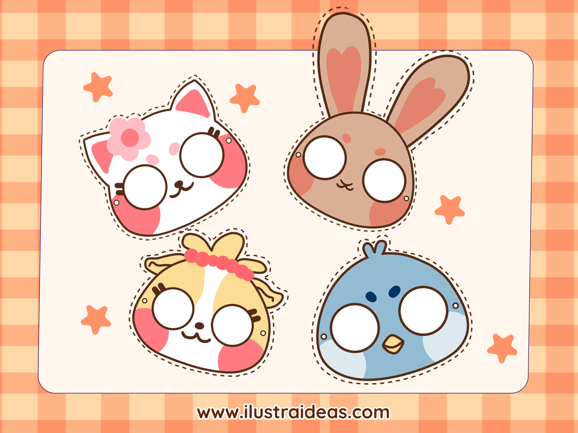 Mascaras Halloween Mascotas Ilustraideas